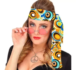 Fascia per capelli psichedelica hippie con bolle