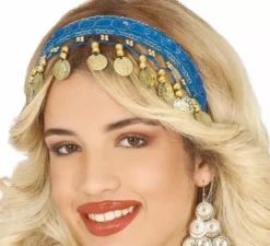 Fascia per capelli Zingara Arab Coin in vari colori per adulti