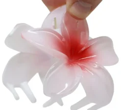 Fermacapelli Fiore di 8 cm bianco e centrale in vari colori