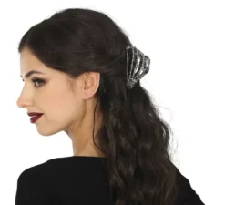 Fermaglio per capelli a forma di mano scheletrica in metallo da 8,5 cm