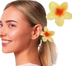 Fermaglio per capelli fiore da 8 cm in vari colori
