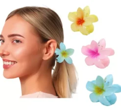 Fermaglio per capelli fiore da 8 cm in vari colori