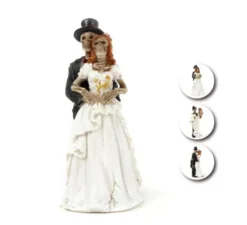 Figura scheletro della sposa e dello sposo in resina in modelli assortiti di 3,5x9,8x5 cm