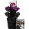 Fiore con teschio nero e viola 20 cm