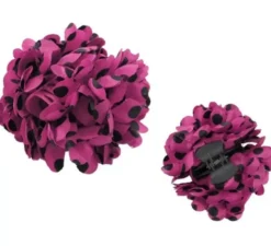 Fiore Sevigliano o Chulapa 8 cm con Pois Neri e Clip, vari colori