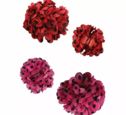 Fiore Sivigliano con Pois Neri e Clip 13 cm in diversi colori