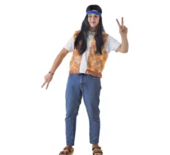 Fiori Hippie Kit per uomo: gilet e fascia