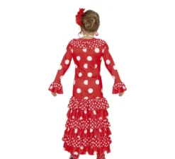 flamenco costume per le ragazze rosso a pois