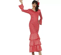 Flamenco Red Womens pois