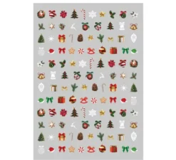 Foglio con Nail Stickers Natalizi 10x7 cm