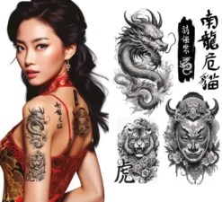 Foglio per tatuaggi asiatici 14x30 cm