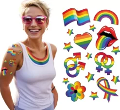 Foglio per tatuaggi LGBT 14x30 cm