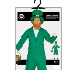 Folletto irlandese verde elfo costume per un uomo