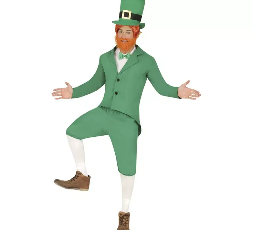 Folletto irlandese verde elfo costume per un uomo