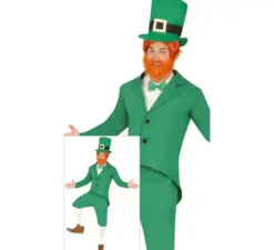 Folletto irlandese verde elfo costume per un uomo