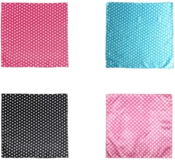 Foulard con pois bianchi da 50x50 cm in diversi colori