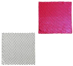 Foulard con pois neri da 50x50 cm in diversi colori