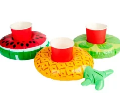 Frutta gonfiabile porta bibita in 3 coloriassortiti