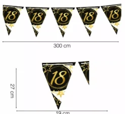 Gagliardetto 18 Anni Carta 300 cm 19X27 cm