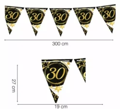 Gagliardetto 30 Anni di Carta 300 cm 19X27 cm