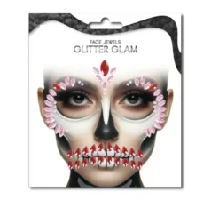 Gemme per il viso Moda Teschio rosa
