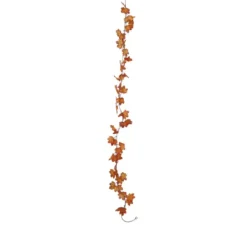 Ghirlanda con foglie arancioni da 190 cm