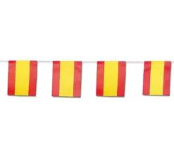 Ghirlanda di bandiera di carta della Spagna 15x20 cm lunga 50 m