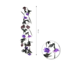 Ghirlanda di fiori viola di 2,15 metri