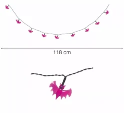 Ghirlanda di Pipistrelli a Batterie di Led 10