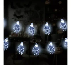 Ghirlanda mano scheletro con luce 1,20 m