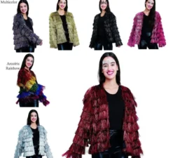 Giacca con frange in vari colori da donna