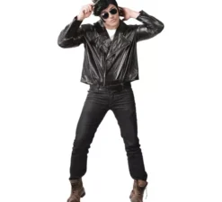 Giacca da motociclista o rocker nero per uomo