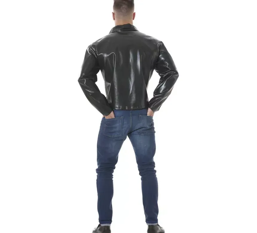 Giacca da motociclista o rocker nero per uomo