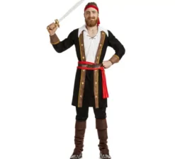 Giacca nera da uomo per costume da pirata