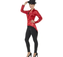 Giacca rossa con paillettes per donna
