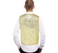 Gilet con paillettes dorate per adulto