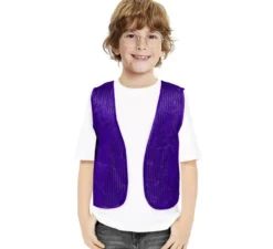 Gilet con paillettes viola per bambini