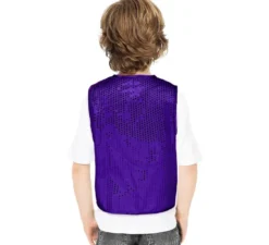 Gilet con paillettes viola per bambini
