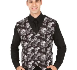 Gilet con teschi da uomo