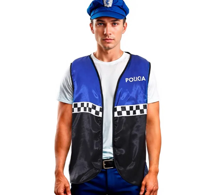 Gilet da Poliziotto a quadri per adulti in diversi colori