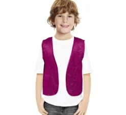 Gilet fucsia in paillettes per bambino