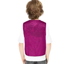 Gilet fucsia in paillettes per bambino