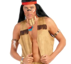 Gilet marrone indiano o da cowboy per adulti