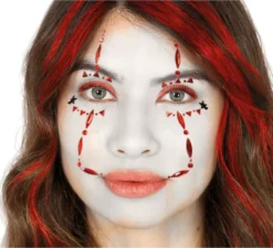 Gioielli adesivi faccia da clown