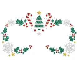 Gioielli facciali adesivi per albero di Natale