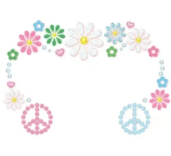 Gioielli floreali per il viso hippie