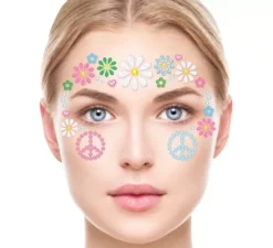 Gioielli floreali per il viso hippie