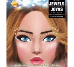 Gioielli per il viso Ciglia e sopracciglia Stelle dorate