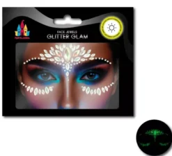 Gioielli per il viso Gemme Gocce luminescenti per adulti