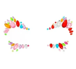Gioielli per il viso gocce e punti multicolori